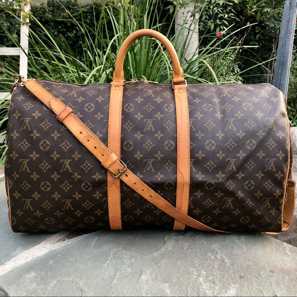 💯Authentic LV Keepall Bandouliere  55 •W/STRAP ❤️